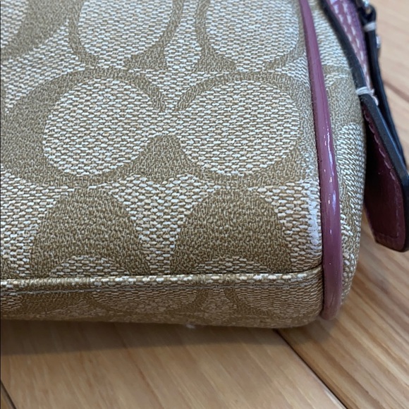 Coach Cosmetic Case - tan & orchid color - Picture 2 of 4